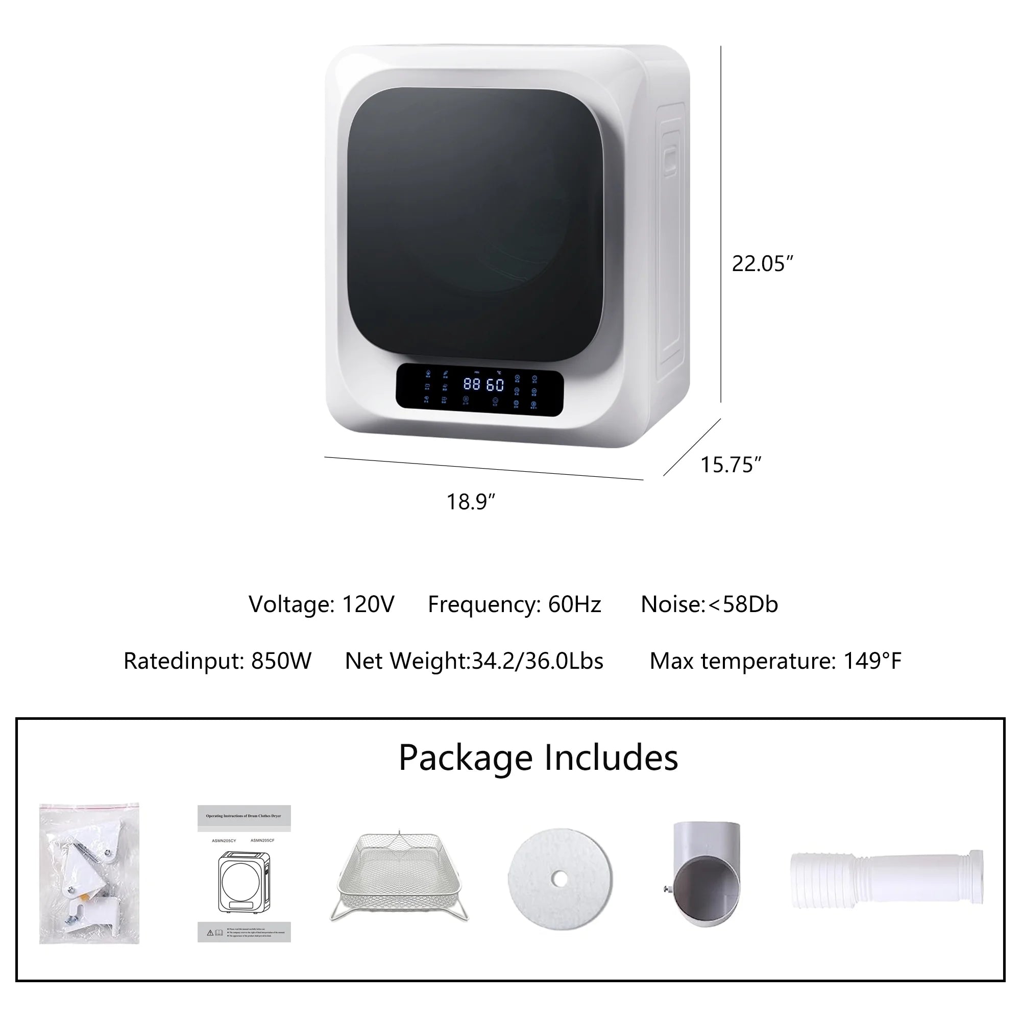 Portable Mini Cloth Dryer, Electric Laundry Dryer for Home D715