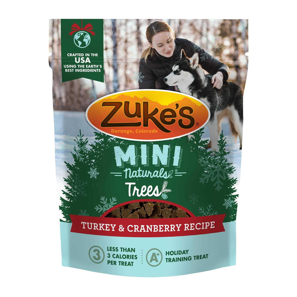 Zuke's Mini Naturals Trees Turkey &amp; Cranberry Dog Treats - Pet Supplies online store