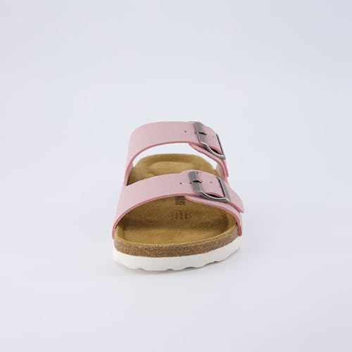 Women's Cork Footbed Sandals with Double Buckle Slip-On and Arch Support U61950
