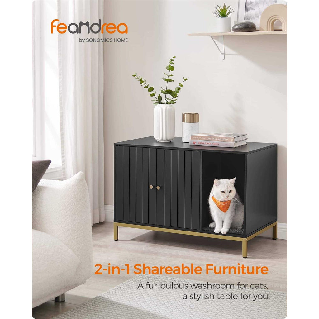 Cat Litter Box Furniture with Scratching Mat R422