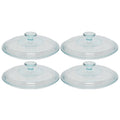 Corningware G-1C 2.5qt French White Clear Fluted Round Glass Lid (4-Pack)