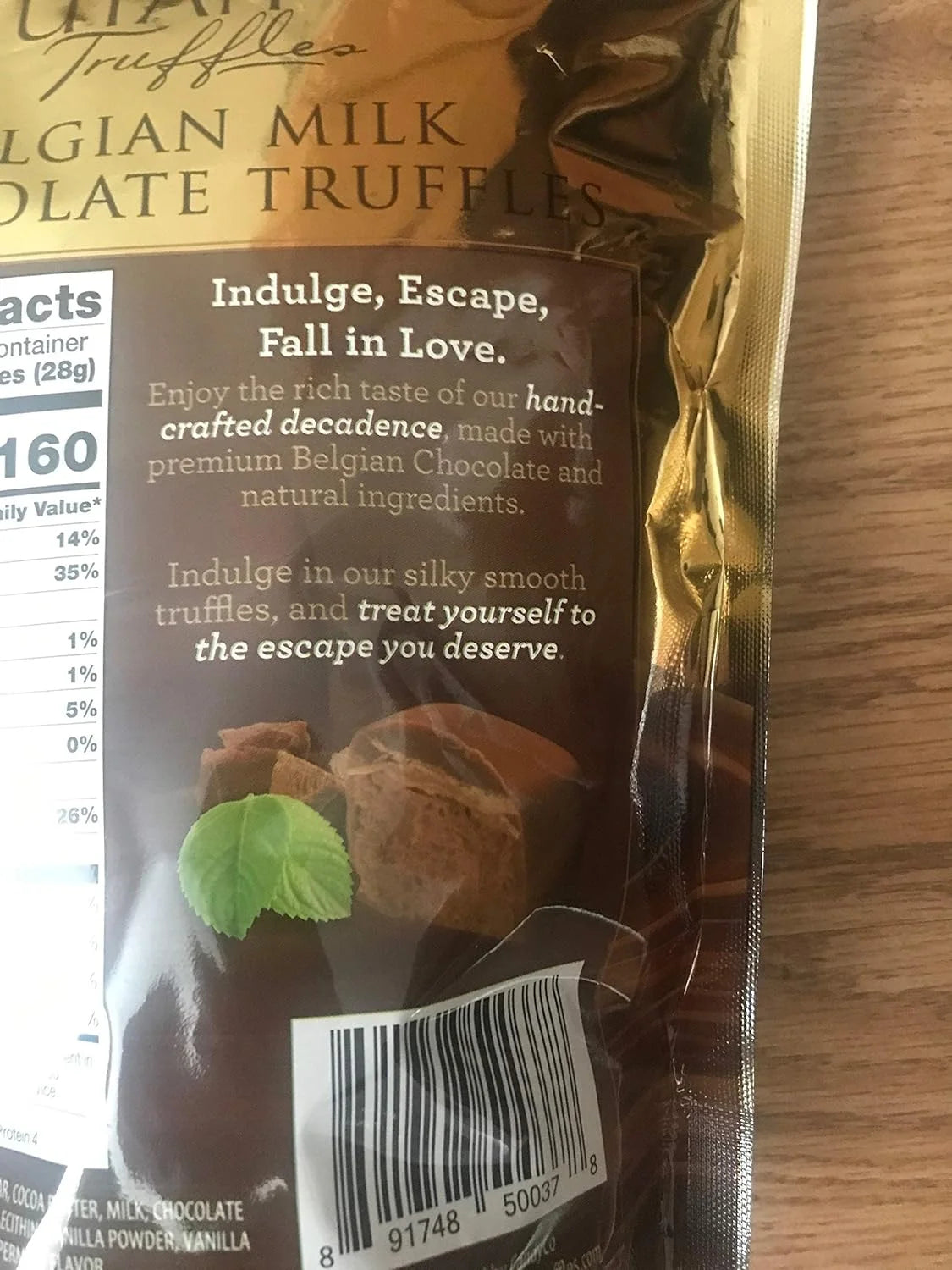Belgian Milk Mint Chocolate Truffles 16 Oz Bag Q2064