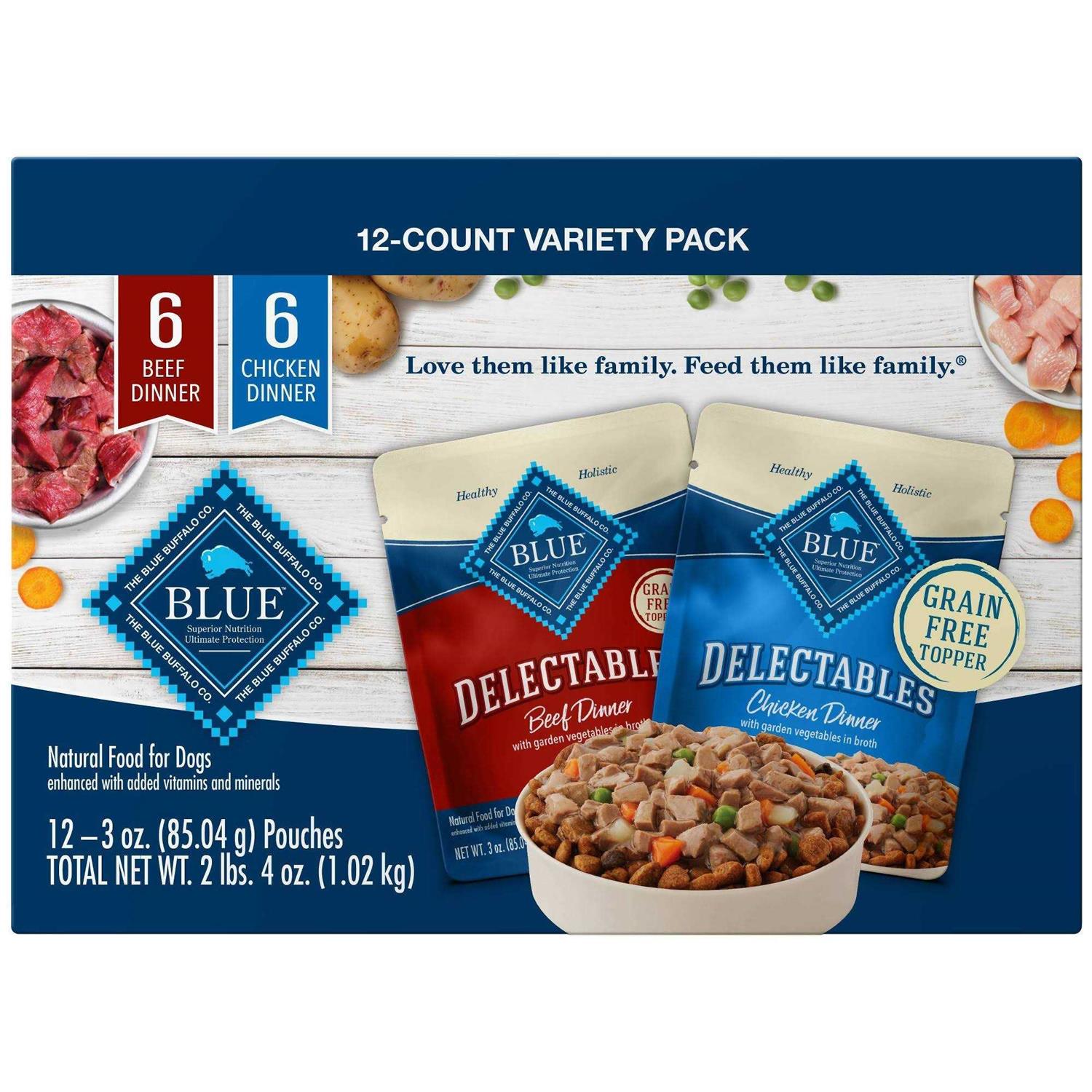 Natural Wet Dog Food Topper Variety Pack B307