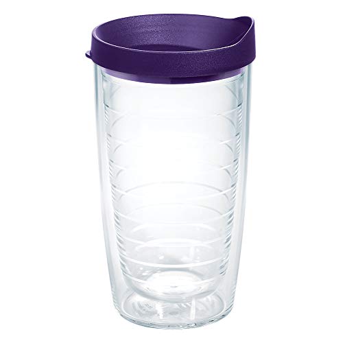 Double Walled Insulated Tumbler Travel Cup, 24oz 2pk, Blue Lid V78473