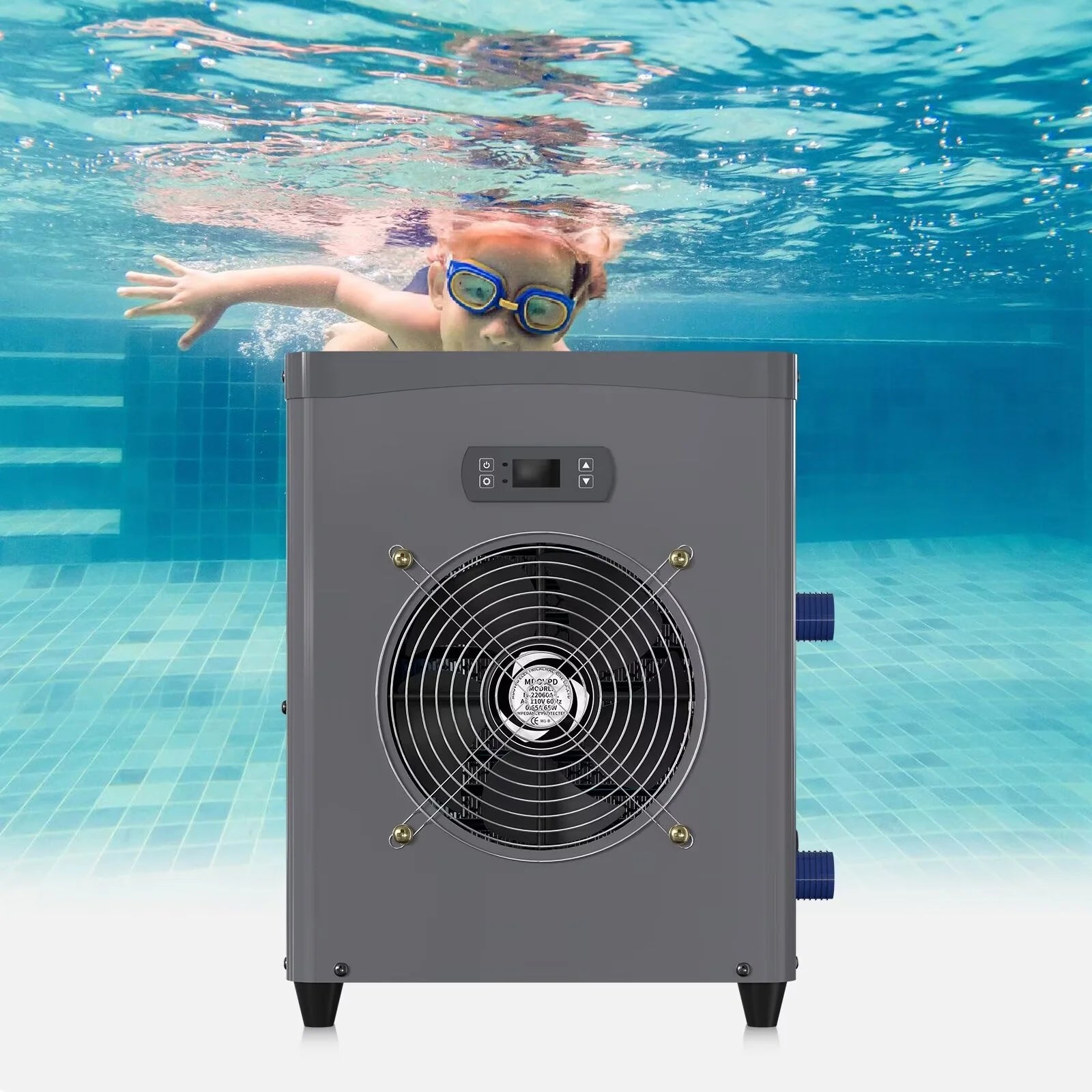 Swimming Pool Heat Pump for Above Ground Pools, 14945 BTU/hr, 4000 Gallons Y1598