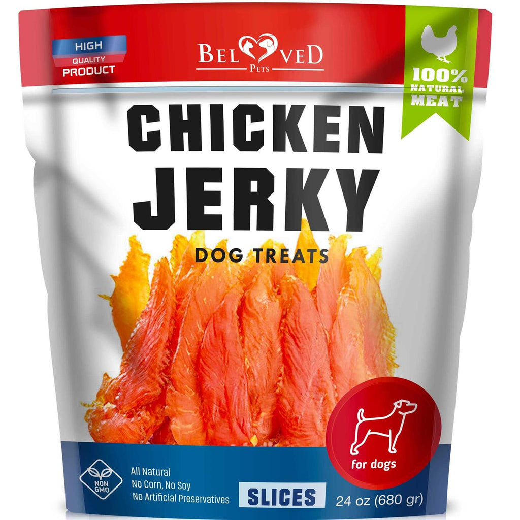 Beloved Pets Chicken Jerky Dog Treats 1.5 Lb Human Grade Pet Snacks &amp; Grain Free Organic Meat - Pet Supplies online store
