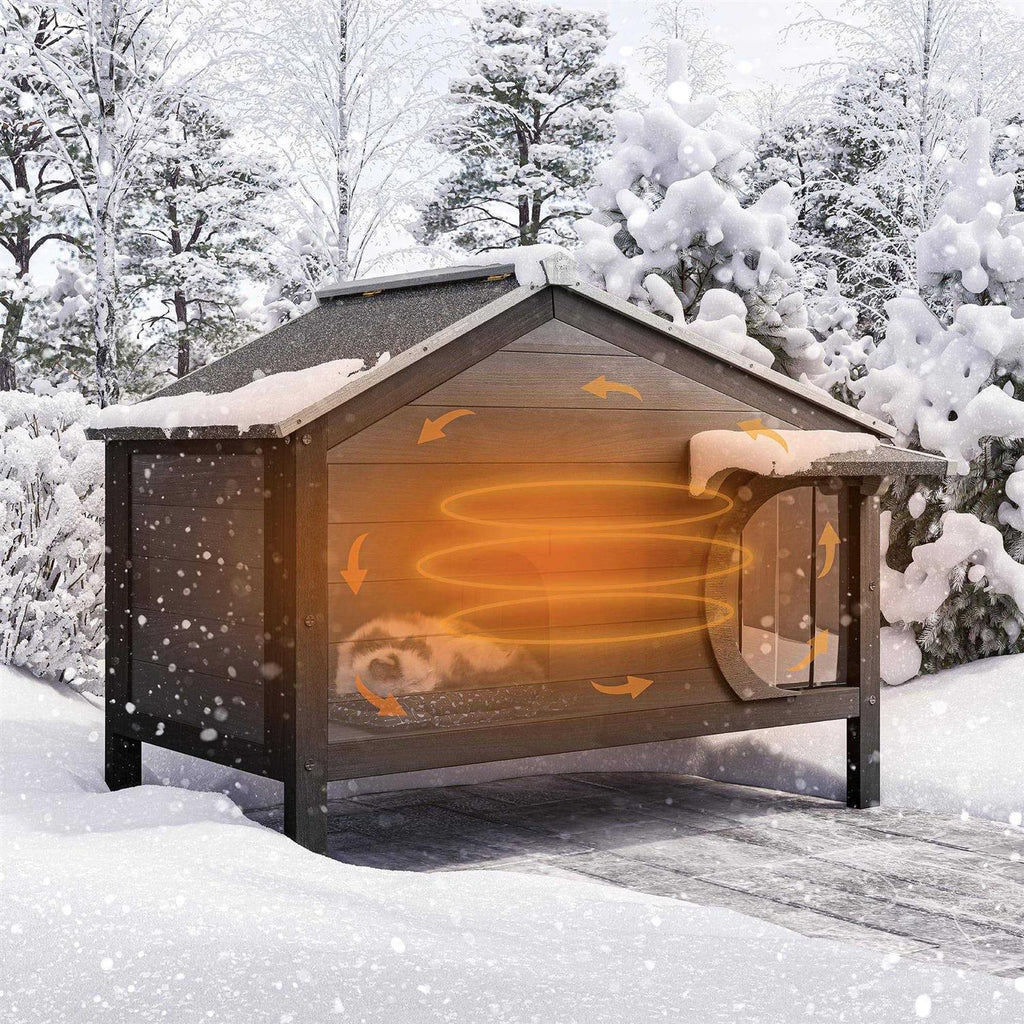 BELLEZE Outdoor Insulated Wooden Cat House - Pet Supplies online store