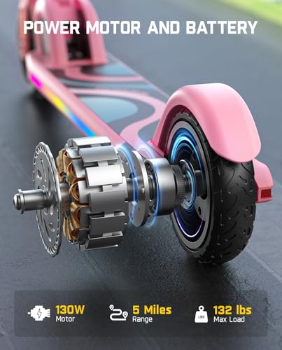 Electric Scooter for Kids, Adjustable Handlebar, 3 Speed Modes K600