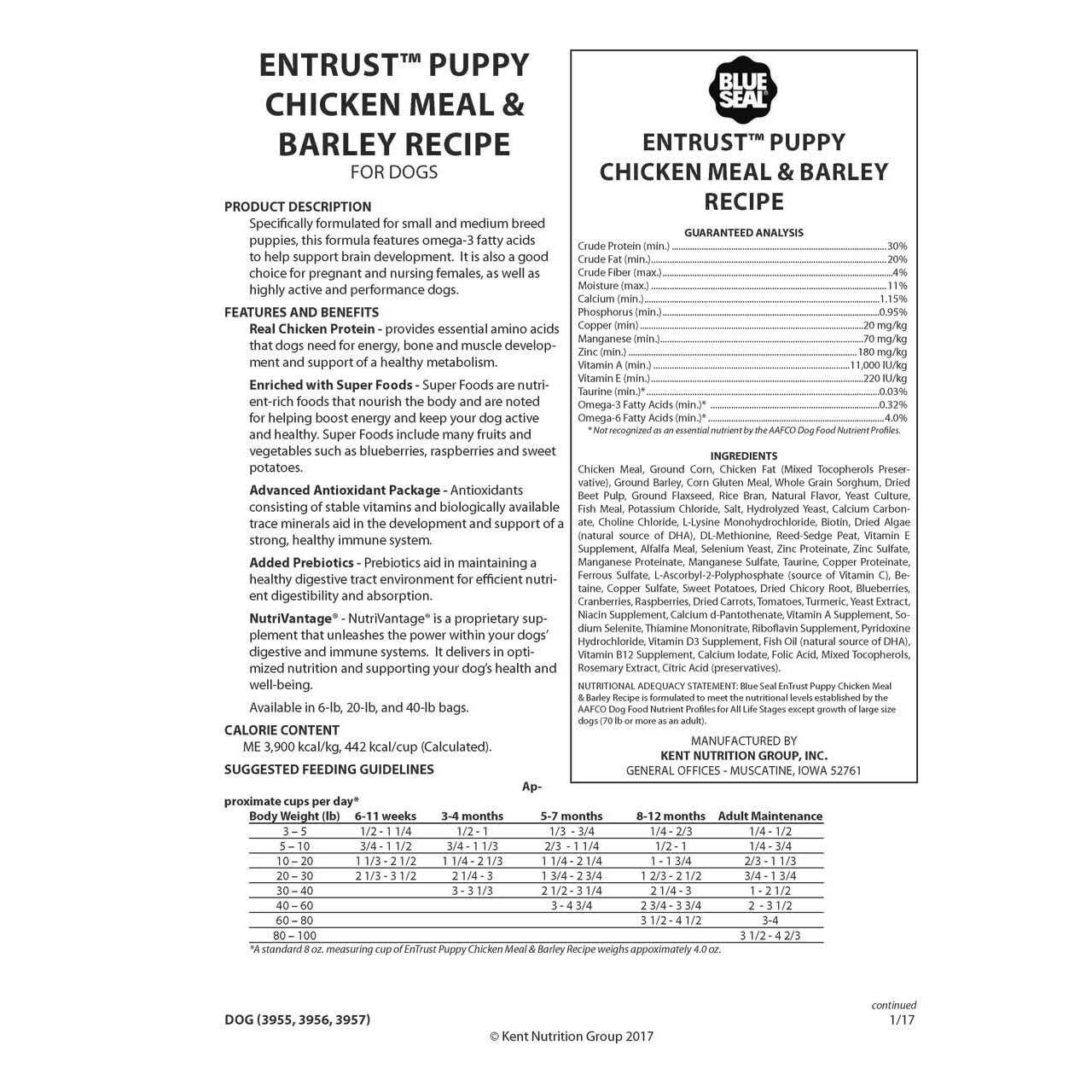 Puppy Chicken Meal & Barley Recipe F976