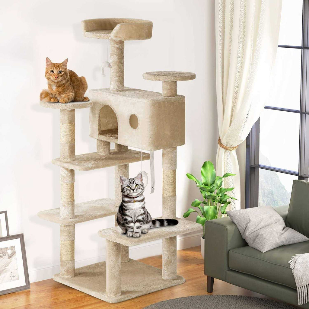 Cat Tree Tower with Scratching Posts and Cat Condo R206031