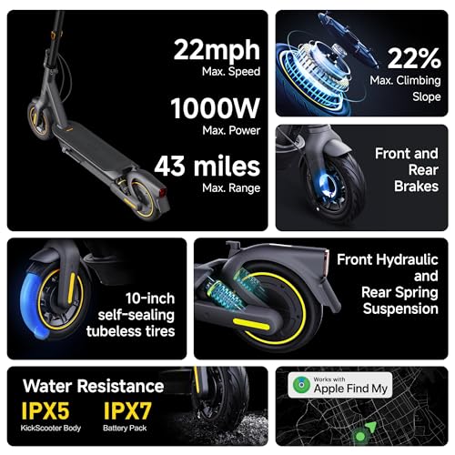 Electric Kick Scooter for Adults with Long Range and Dual Suspension N16570