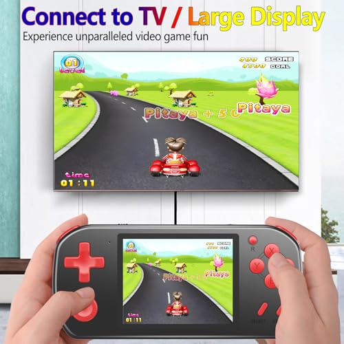 Handheld Game Console with 270 Classic Retro Games, 3 Inch Color Screen, TV Output, Rechargeable, 2 Players E5381