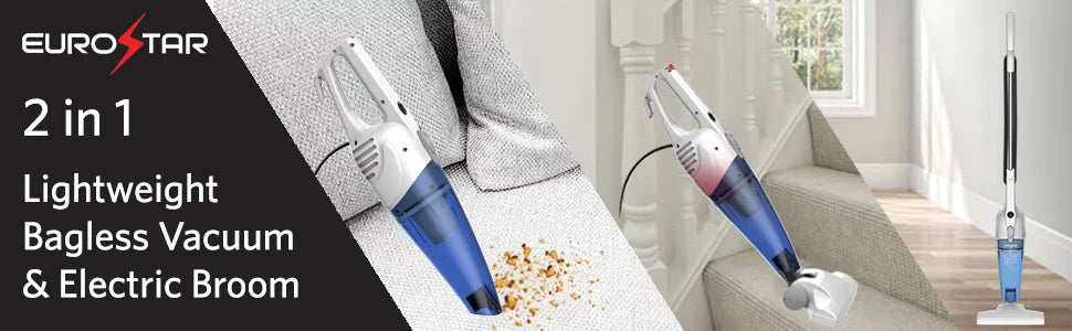 2 in 1 Lightweight Bagless Vacuum & Electric Broom Y604759
