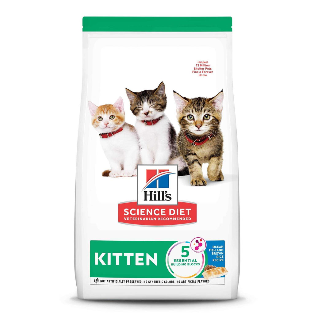 Hill's Science Diet Kitten Ocean Fish &amp; Brown Rice Recipe Dry Cat Food - Pet Supplies online store