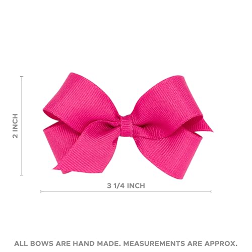 Girls' Velvet Hair Bow on No-Slip Clip, Satin Lining, Mini Q60568