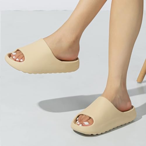 Platform Slides Slippers, Non-Slip Quick Drying Lightweight Shower Shoes W7265