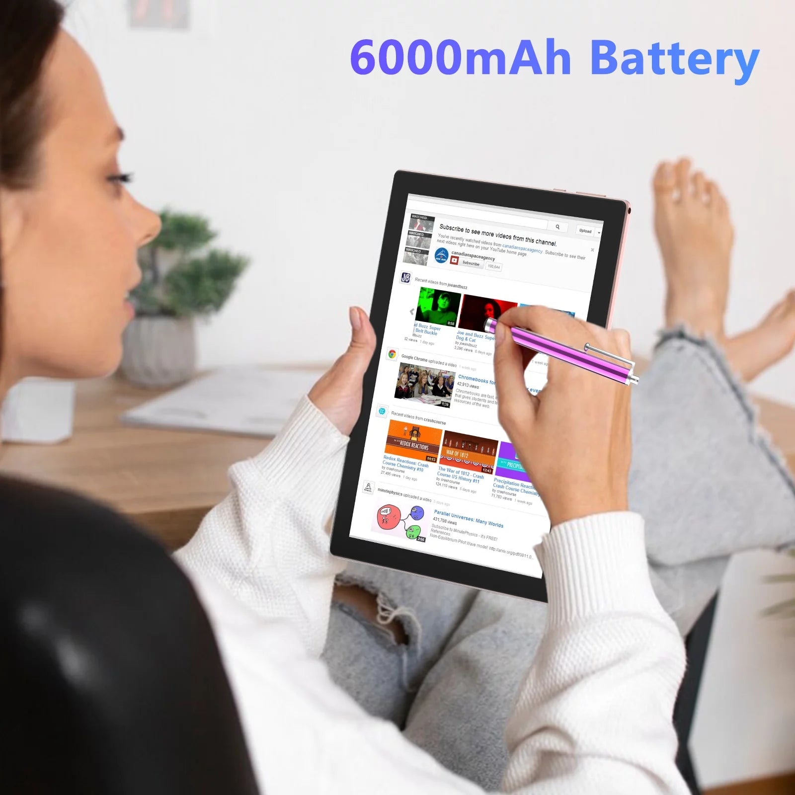 10.1 inch 2 in 1 Tablet with Keyboard, 8GB RAM 64GB ROM, Case Mouse Stylus F6412