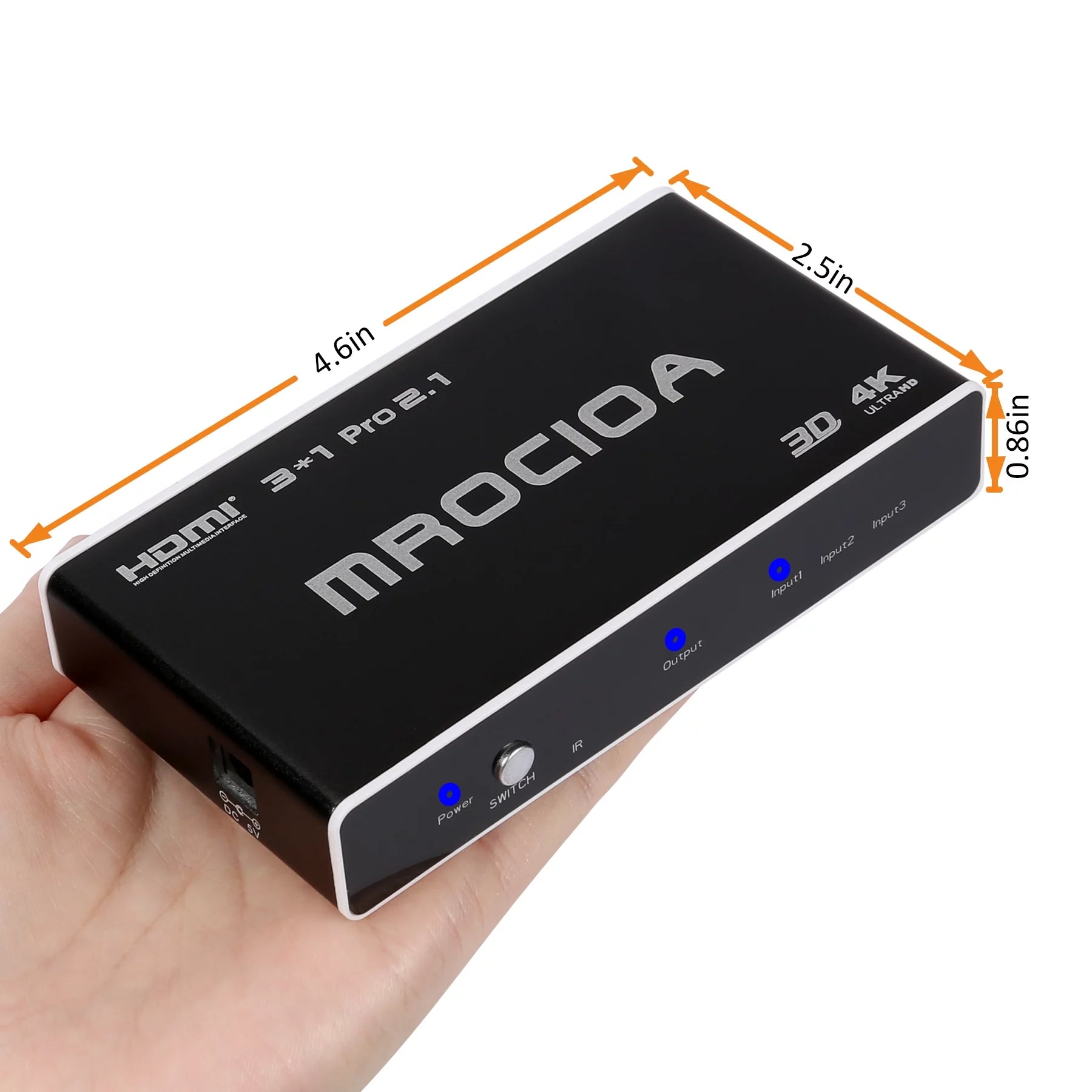 HDMI 2.1 Switch 8K 4K@120Hz 3-in-1 Out with IR Remote S603