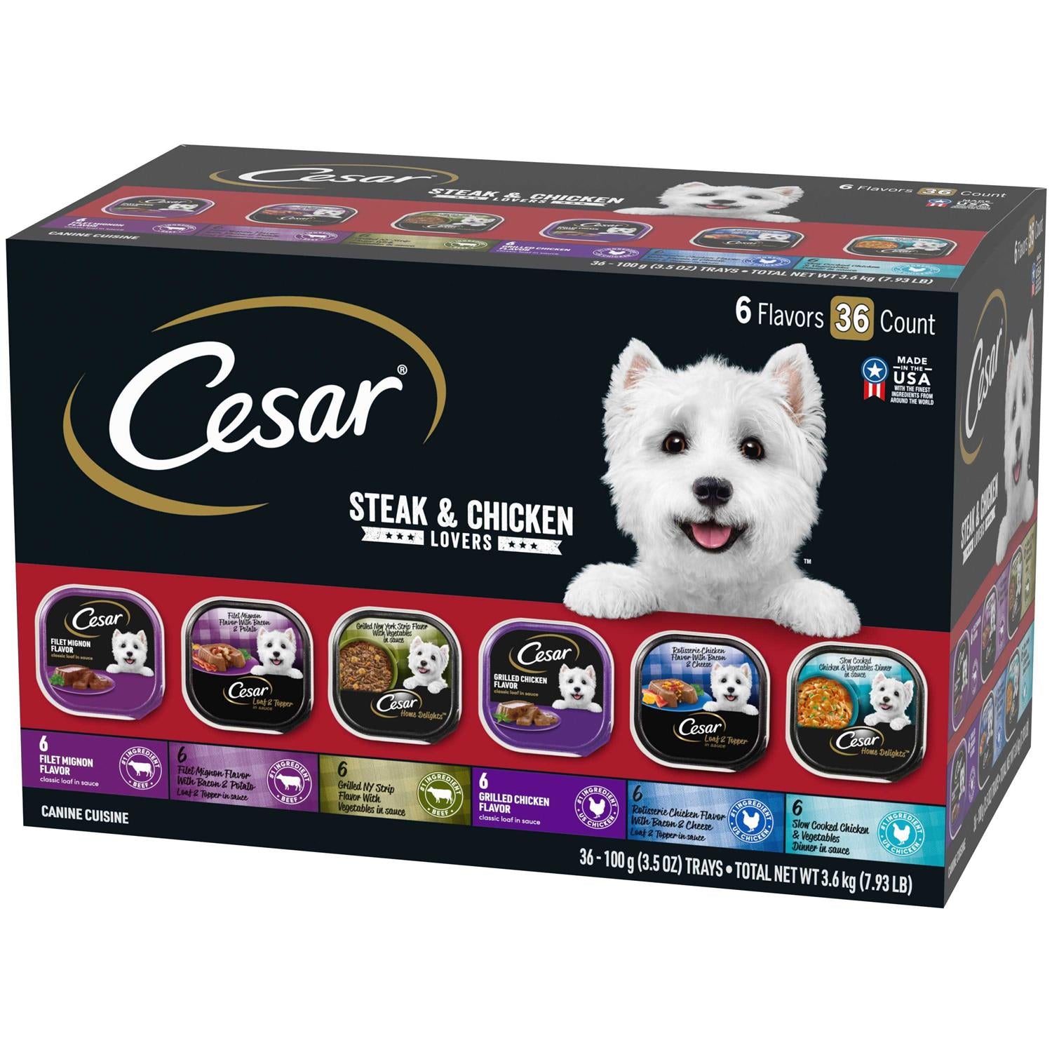 Steak & Poultry Variety Pack Dog Food Trays S5681