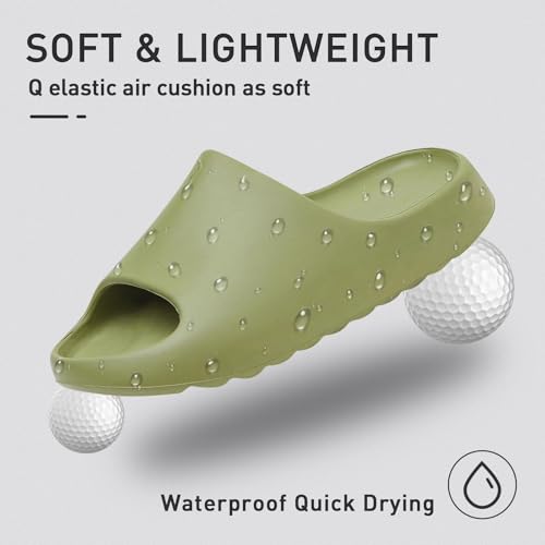 Platform Slides Slippers, Non-Slip Quick Drying Lightweight Shower Shoes W7265