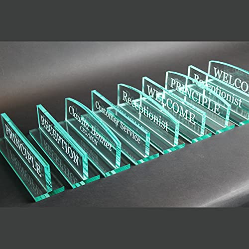 Acrylic Desk Name Plate, Personalized Round Top N83953