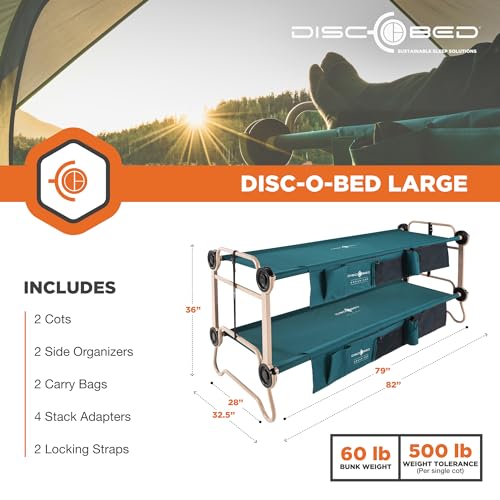 Large Camp Bed with 2 Side Organizers A5813