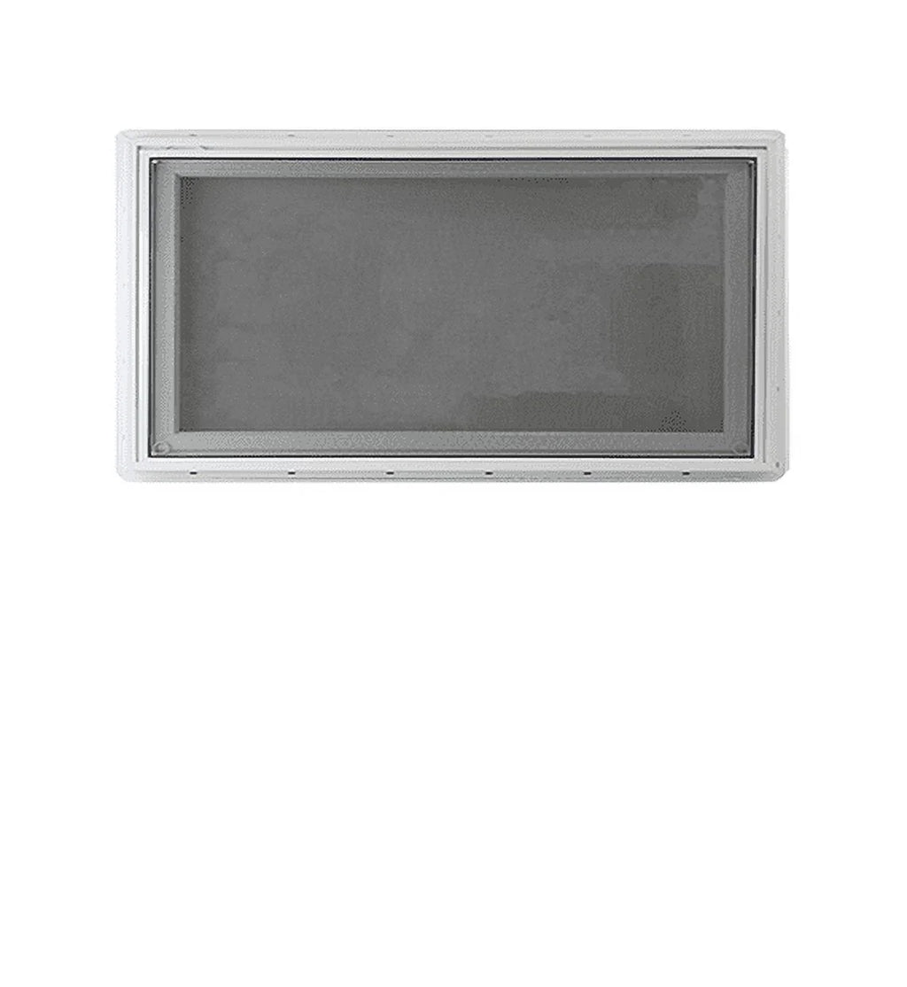 36" x 12" Inward Opening Awning Window Tempered Low-E Glass White Vinyl Frame Y7612