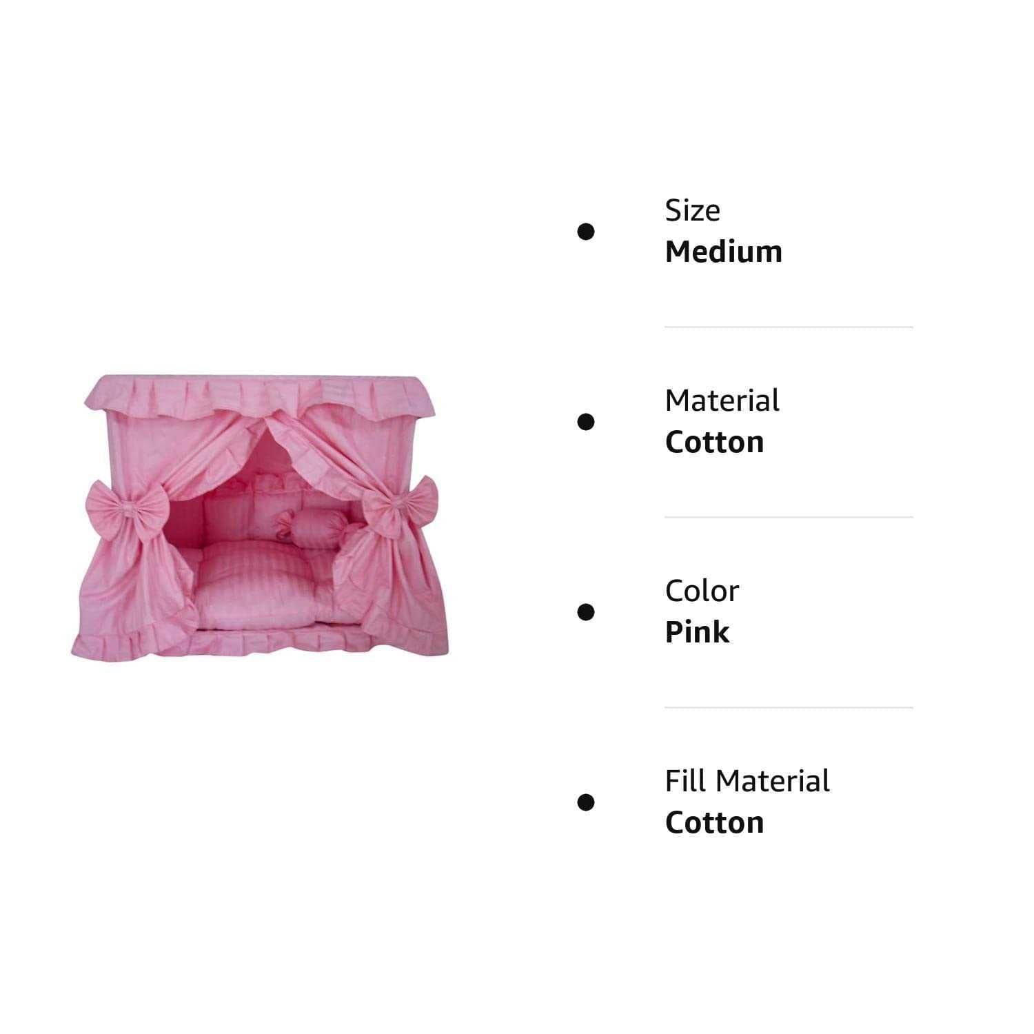 Pink Pet Dog Handmade Bed House with Candy Pillow A85010
