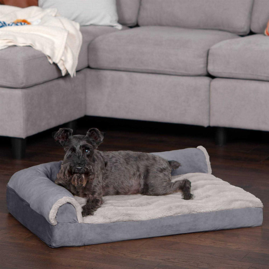 Wave Fur & Velvet Deluxe Chaise Lounge Dog Bed K225039