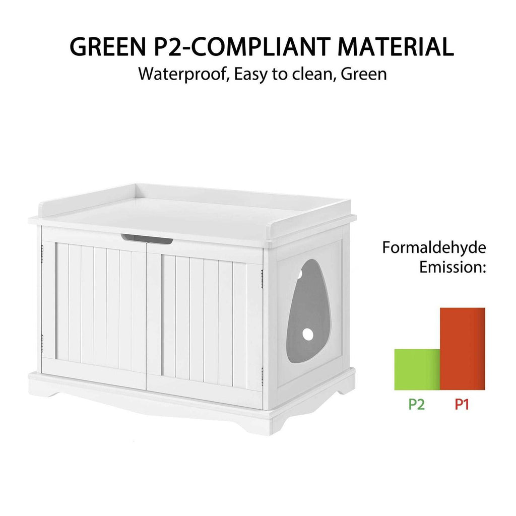 White Decorative Furniture Hidden Cat Litter Box S4071