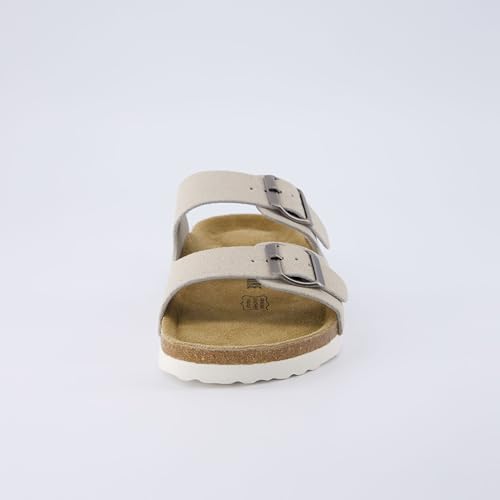 Women's Cork Footbed Sandals with Double Buckle Slip-On and Arch Support U61950