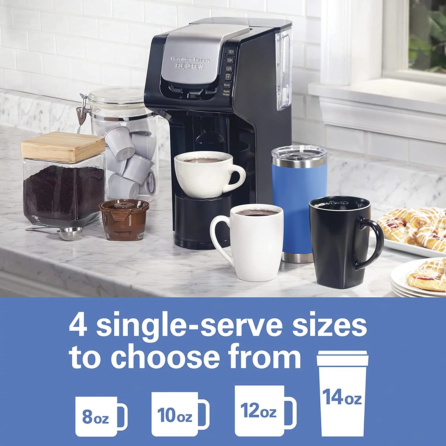 Single-Serve Coffee Maker with Removable 50 oz. Water Reservoir Y137
