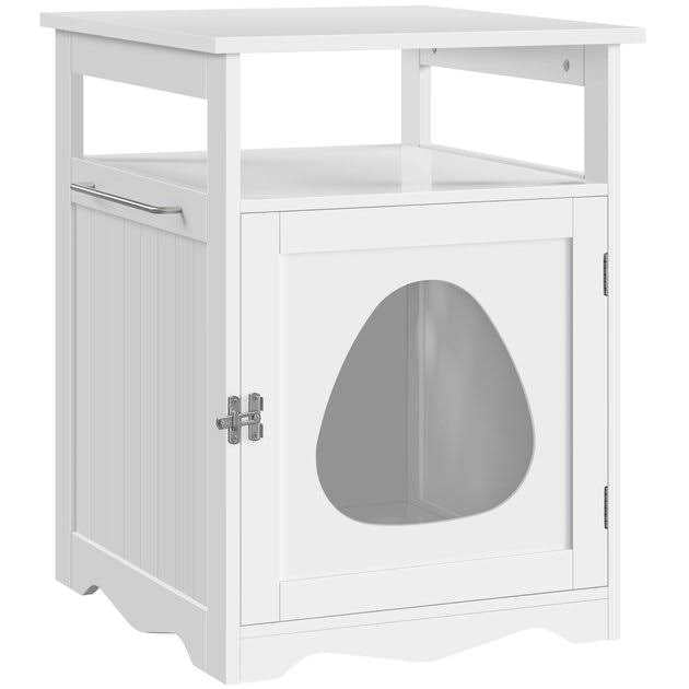 Cat Litter Box with Open Shelf W11629