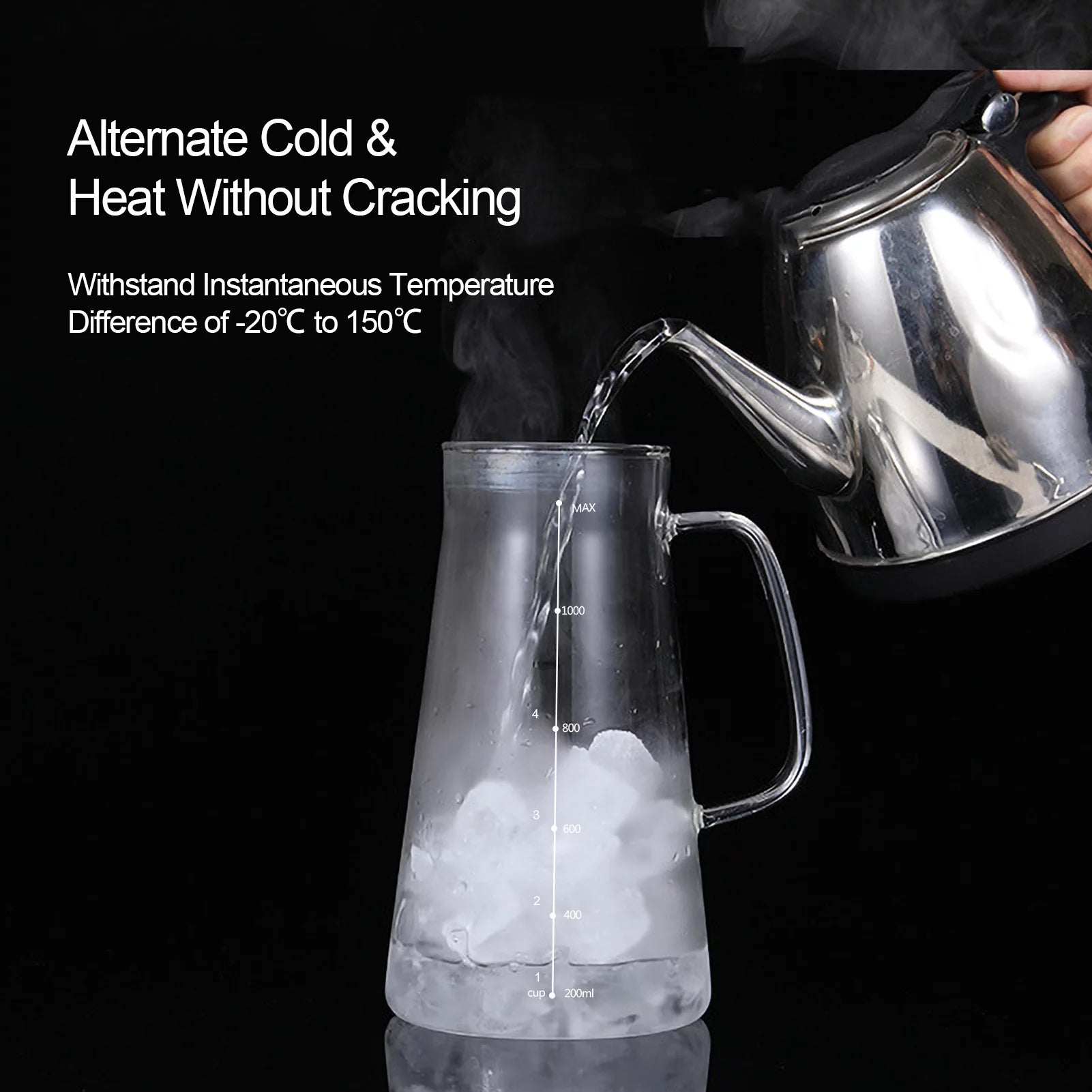 Cold Brew Coffee Maker Kettle Glass Stainless Steel Airtight L464