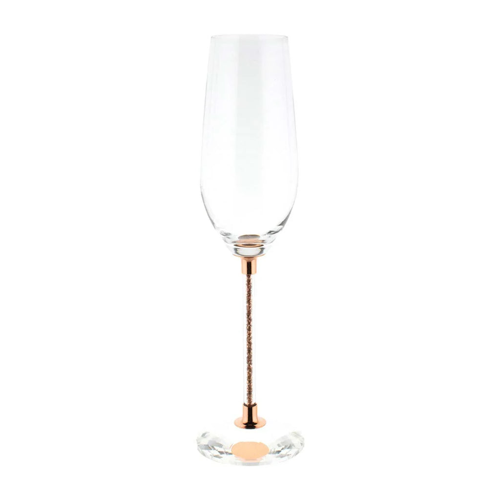 Sparkles Home Rhinestone Crystal Filled Stem Toasting Flutes - Set of 2 in Gift Box