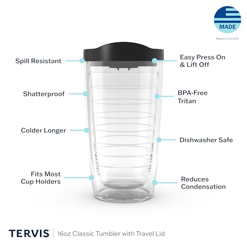 Double Walled Insulated Tumbler Travel Cup, 24oz 2pk, Blue Lid V78473