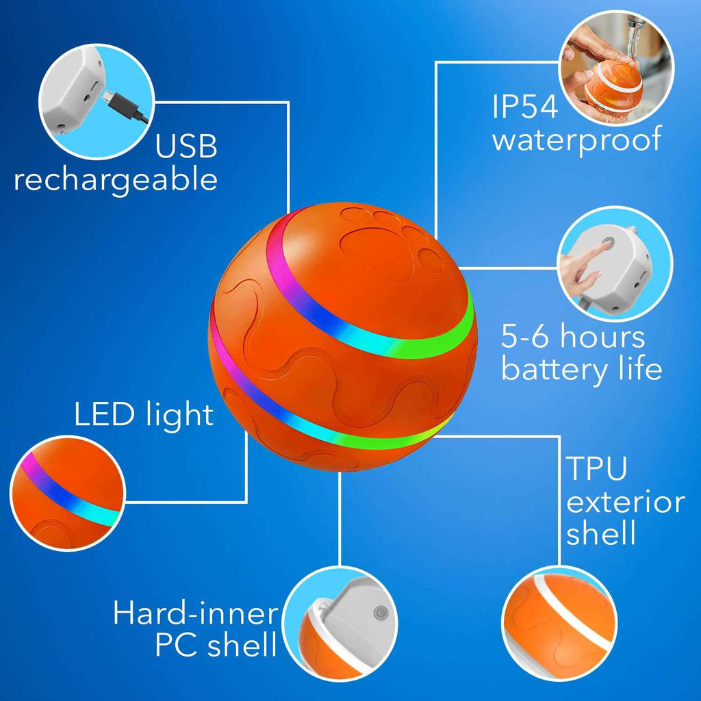 Interactive Dog Toy Ball with Remote Control for Small Medium Large Dogs O428275