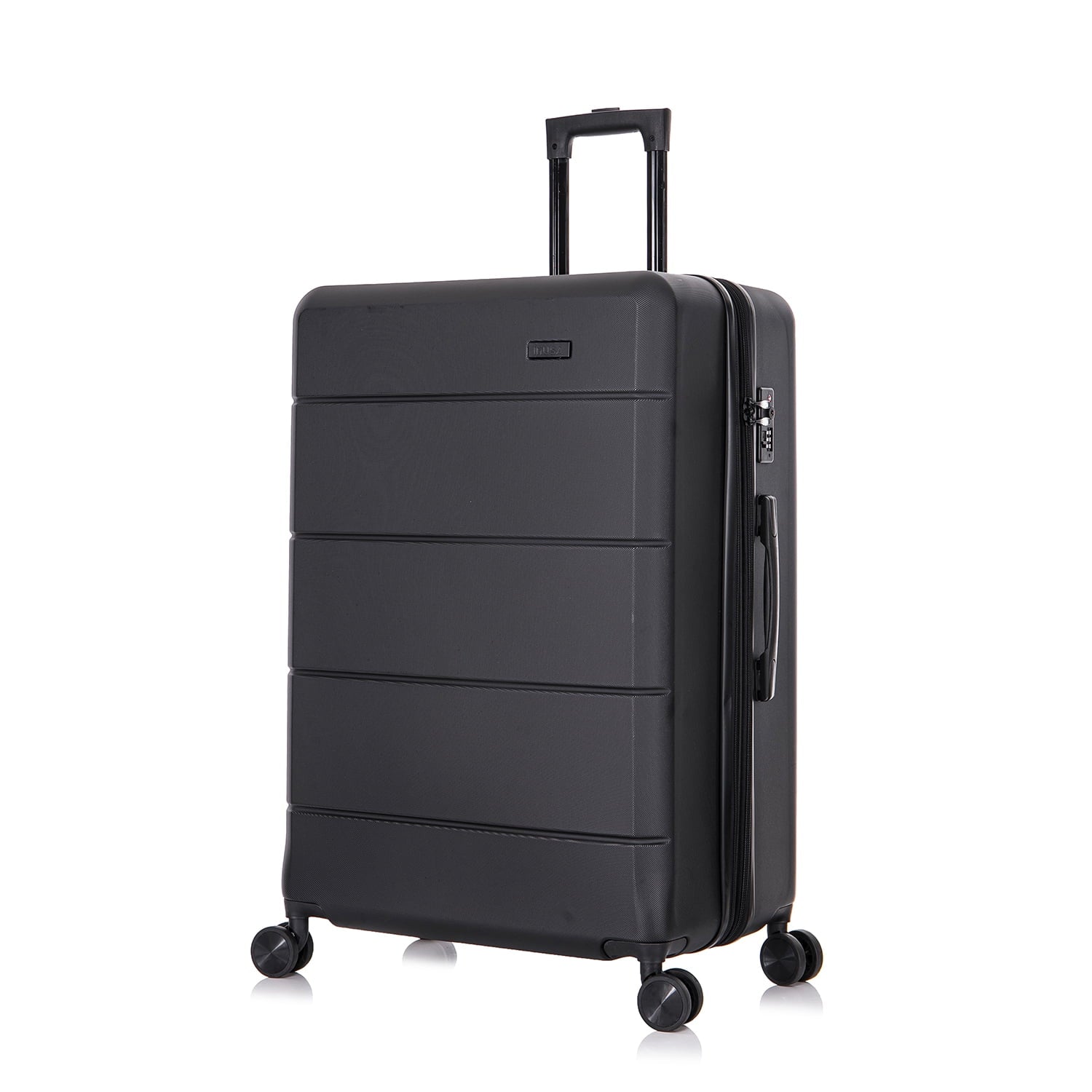 InUSA Elysian 28" Hardside Lightweight Luggage with Spinner Wheels, Handle, and Trolley, Black