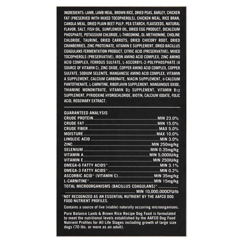 Lamb & Brown Rice Recipe Dry Dog Food C499024