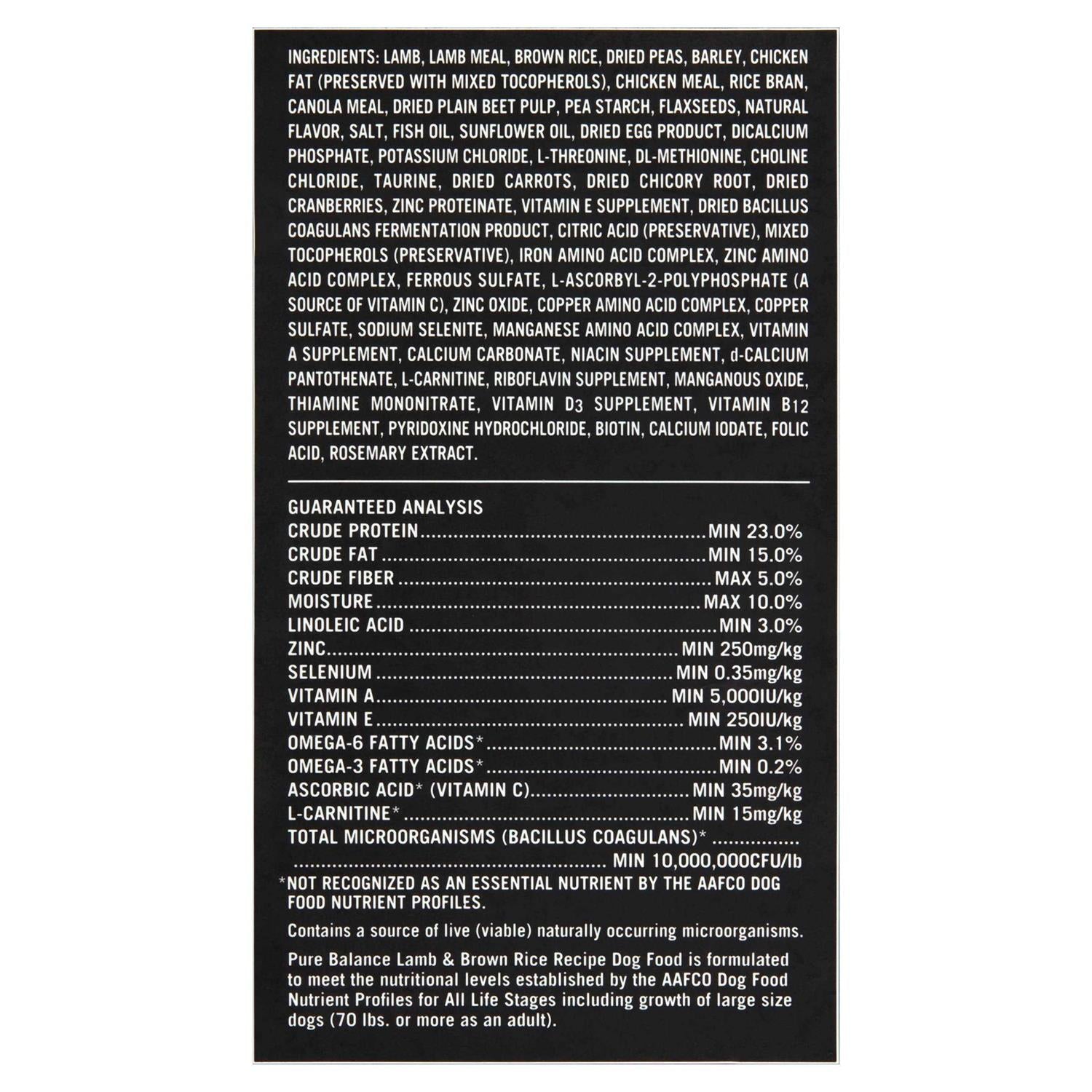 Lamb & Brown Rice Recipe Dry Dog Food C499024
