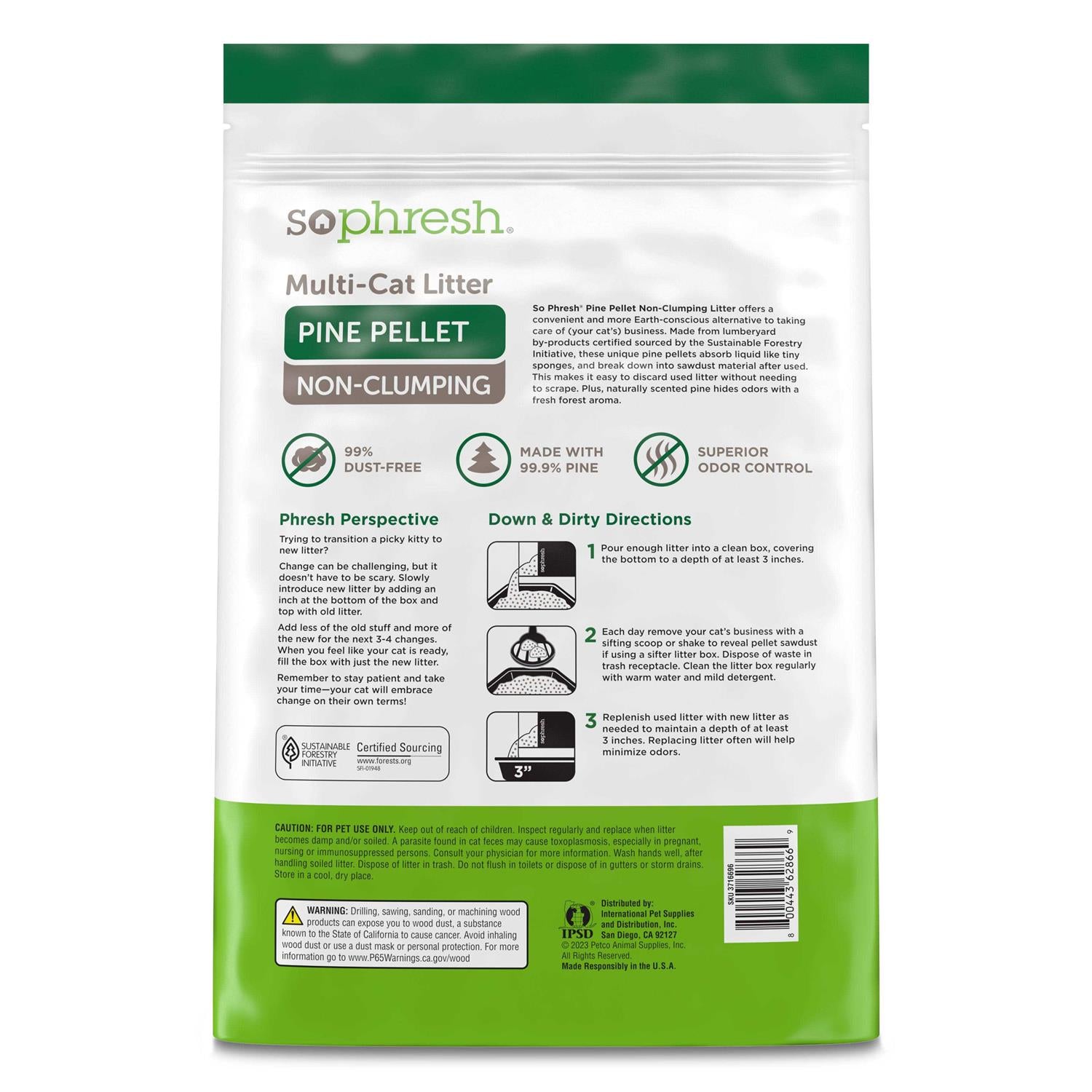 Pine Pellet Non-Clumping Cat Litter C452788