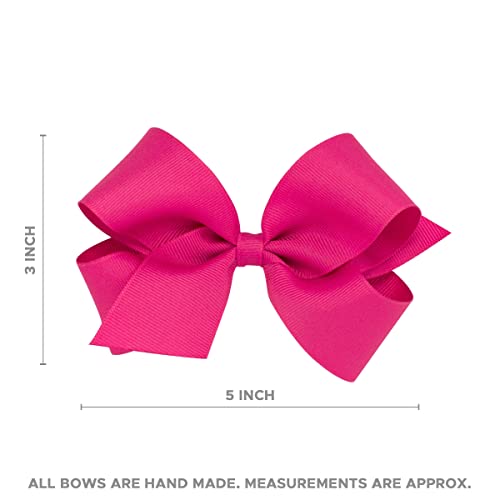 Girls' Velvet Hair Bow on No-Slip Clip, Satin Lining, Mini Q60568