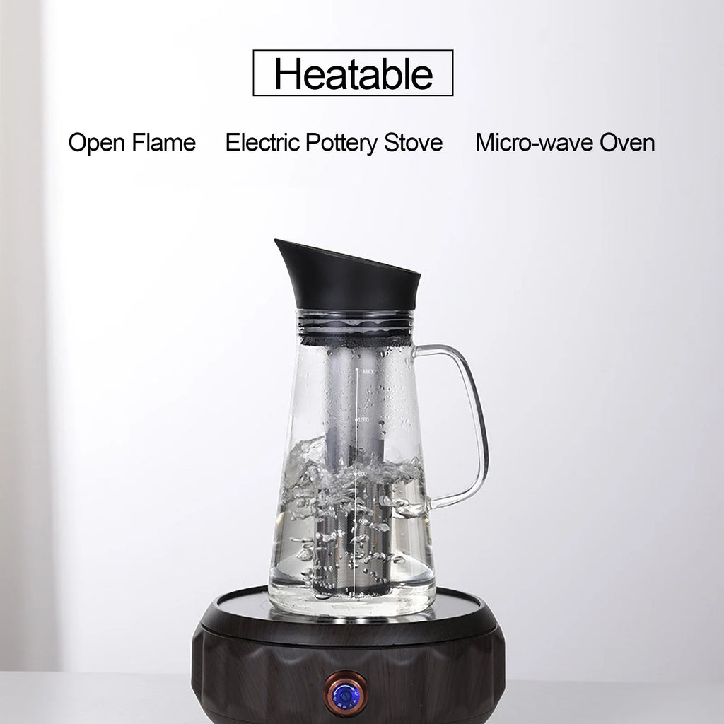 Cold Brew Coffee Maker Kettle Glass Stainless Steel Airtight L464