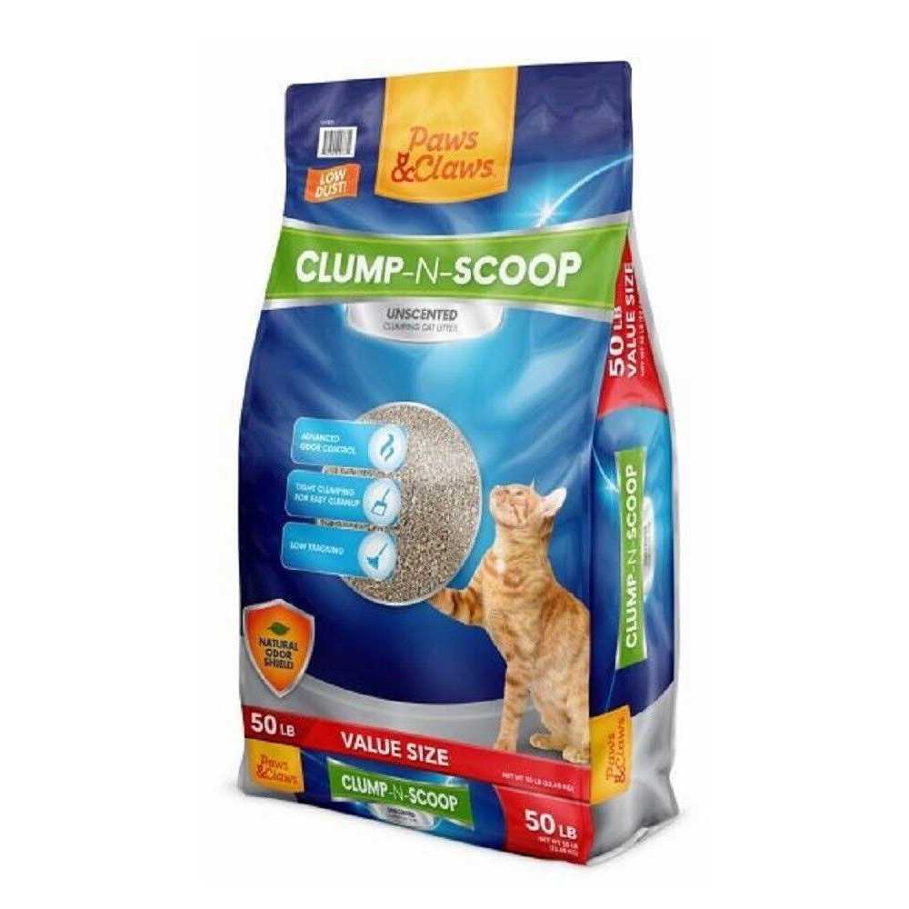 Paws &amp; Claws Clump-and-Scoop Unscented Clumping Clay Cat Litter - Pet Supplies online store
