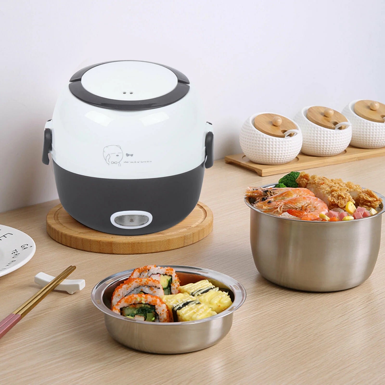 1.3L 2-Layer Electric Lunch Box Rice Cooker V958