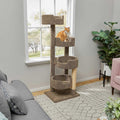 Frisco 65-in Real Carpet Wooden Cat Tree - Pet Supplies online store