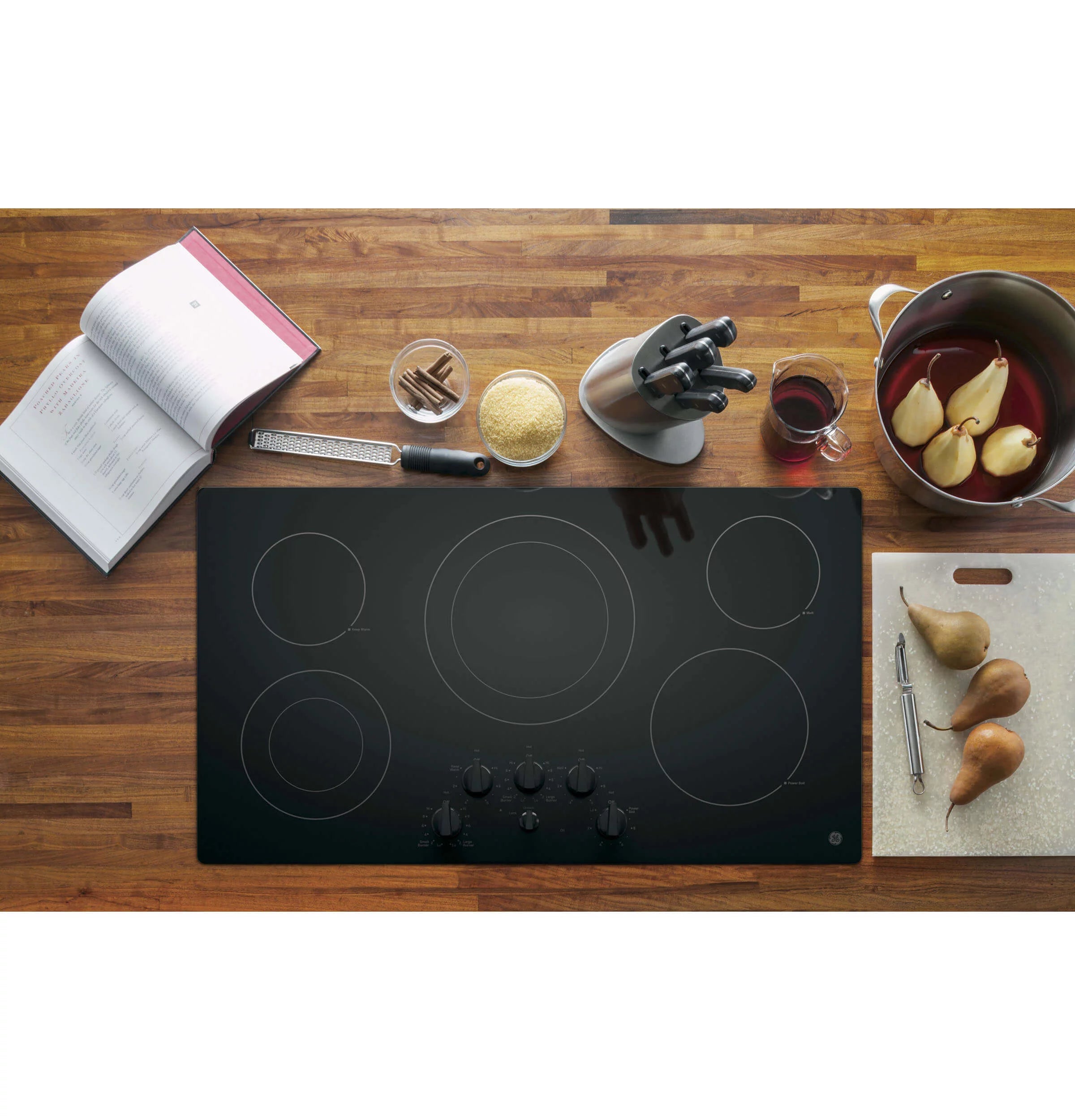 36" Built-In Electric Cooktop, Black P360