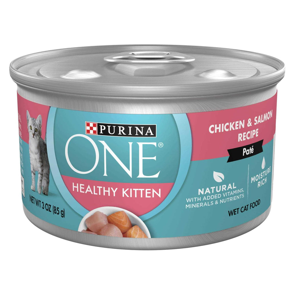 Purina ONE Healthy Kitten Grain Free Chicken &amp; Salmon Pate Wet Cat Food - Pet Supplies online store