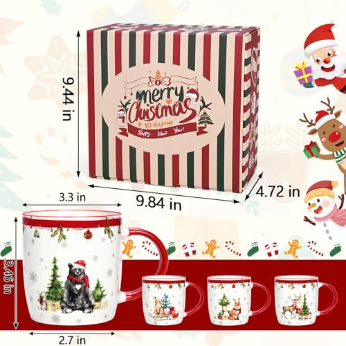 Christmas Mugs Set of 4, 11 Oz S120