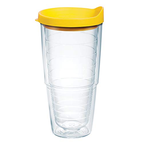Double Walled Insulated Tumbler Travel Cup, 24oz 2pk, Blue Lid V78473